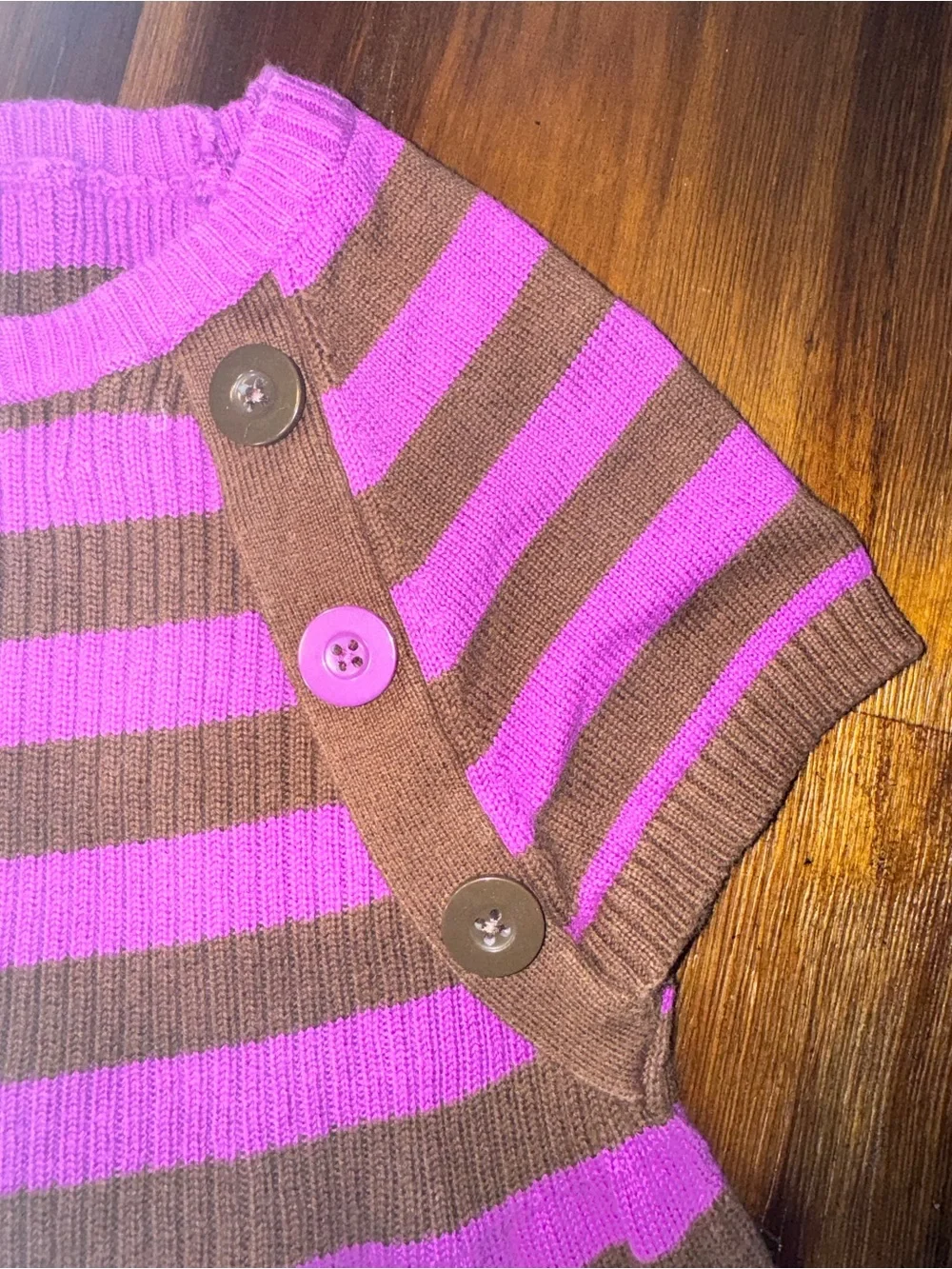 Justice Girls XL Purple Brown Striped Knit Sweater Dress Fall